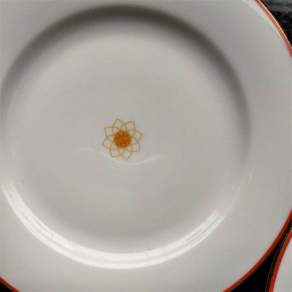 Premium Porcelain Side Plate pure gold plated dish set of 2 - Picture 2 of 5